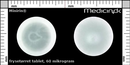 frysetørrede tabletter 60 mikrogram 