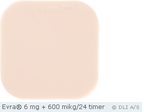 Evra® 6 mg + 600 mikg/24 timer