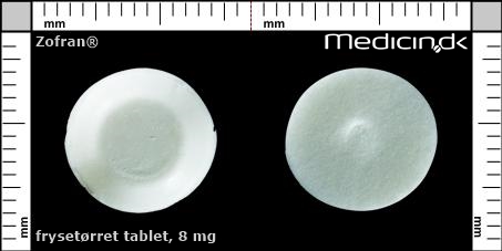frysetørrede tabletter 8 mg 