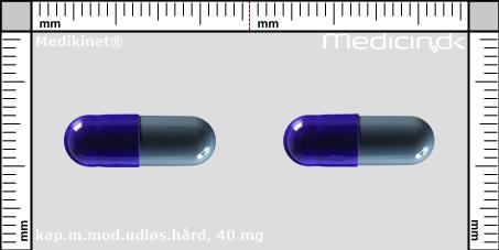 kapsler med modificeret udløsning 40 mg 