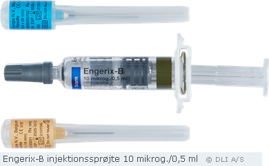 Engerix-B injektionssprøjte 10 mikrog./0,5 ml