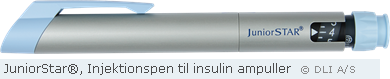 JuniorStar®, Injektionspen til insulin ampuller