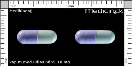 kapsler med modificeret udløsning 10 mg 