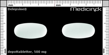 depottabletter 500 mg 