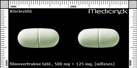 filmovertrukne tabletter 500 mg + 125 mg (Udfases)
