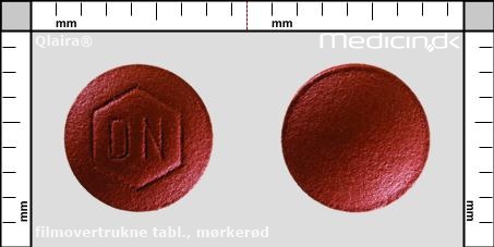 filmovertrukne tabletter  Mørkerød