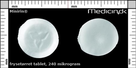 frysetørrede tabletter 240 mikrogram 
