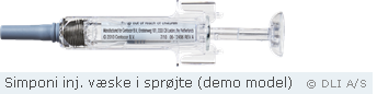 Simponi inj. væske i sprøjte (demo model)