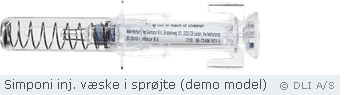 Simponi inj. væske i sprøjte (demo model)