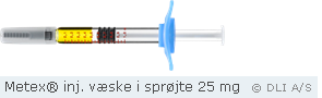 Metex® inj. væske i sprøjte 25 mg
