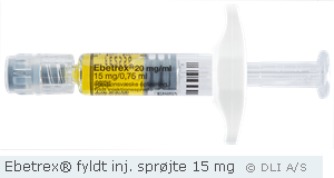 Ebetrex® fyldt inj. sprøjte 15 mg