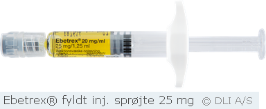 Ebetrex® fyldt inj. sprøjte 25 mg
