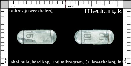 inhalationspulver, kapsler 150 mikrogram (+ Breezhaler® inhalator)