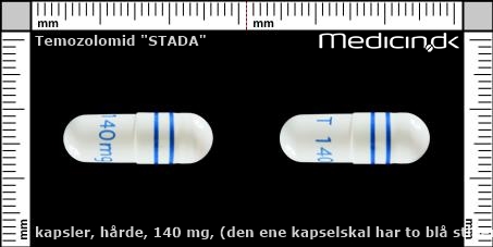 hårde kapsler 140 mg (den ene kapselskal har to blå stiber)