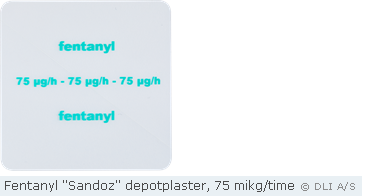 Fentanyl "Sandoz" depotplaster, 75 mikg/time