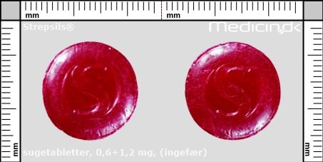 sugetabletter 0,6+1,2 mg (ingefær)
