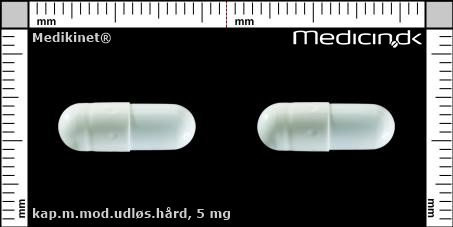 kapsler med modificeret udløsning 5 mg 