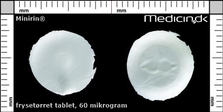 frysetørrede tabletter 60 mikrogram 