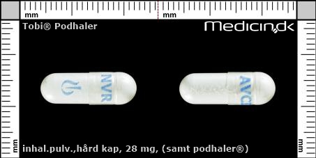 inhalationspulver, kapsler 28 mg (samt Podhaler®)