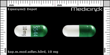kapsler med modificeret udløsning 10 mg 