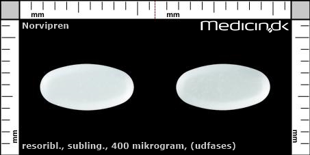 sublinguale resoribletter 400 mikrogram (Udfases)