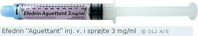 Efedrin "Aguettant" inj. v. i sprøjte 3 mg/ml
