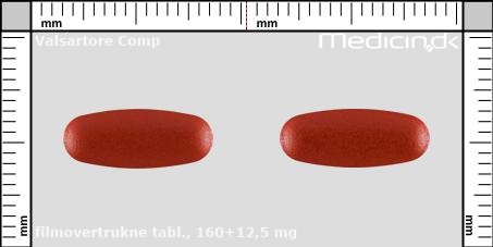 filmovertrukne tabletter 160+12,5 mg 