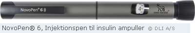 NovoPen® 6, Injektionspen til insulin ampuller