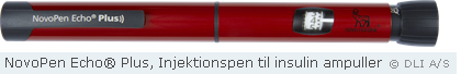 NovoPen Echo® Plus, Injektionspen til insulin ampuller