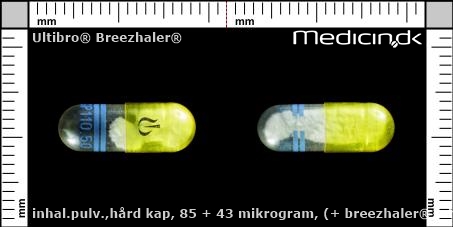 inhalationspulver, kapsler 85 + 43 mikrogram (+ Breezhaler® inhalator)