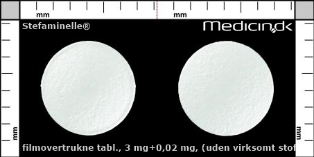 filmovertrukne tabletter 3 mg+0,02 mg (uden virksomt stof)