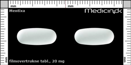 filmovertrukne tabletter 20 mg 