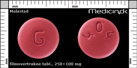 filmovertrukne tabletter 250+100 mg 