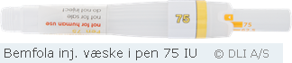 Bemfola inj. væske i pen 75 IU