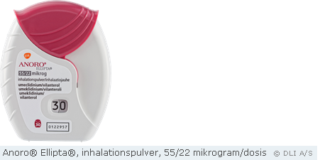 Anoro® Ellipta®, inhalationspulver, 55/22 mikrogram/dosis