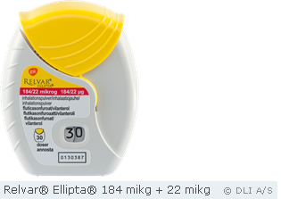 Relvar® Ellipta® 184 mikg + 22 mikg