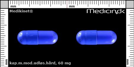 kapsler med modificeret udløsning 60 mg 