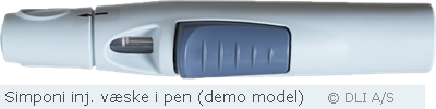 Simponi inj. væske i pen (demo model)