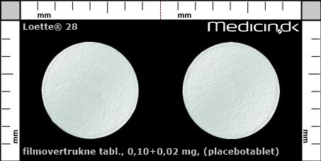 filmovertrukne tabletter 0,10+0,02 mg (placebotablet)