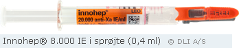 Innohep® 8.000 IE i sprøjte (0,4 ml)