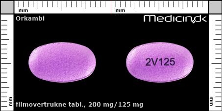 filmovertrukne tabletter 200 mg/125 mg 