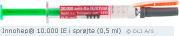 Innohep® 10.000 IE i sprøjte (0,5 ml)