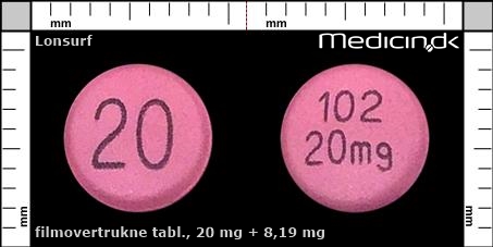 filmovertrukne tabletter 20 mg + 8,19 mg 