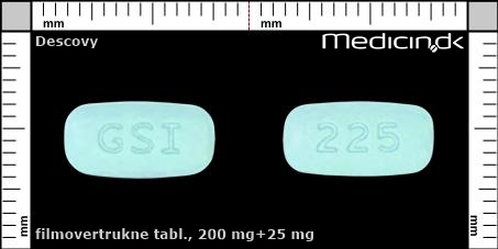 filmovertrukne tabletter 200 mg+25 mg 