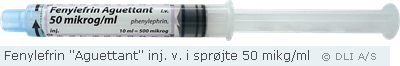 Fenylefrin "Aguettant" inj. v. i sprøjte 50 mikg/ml