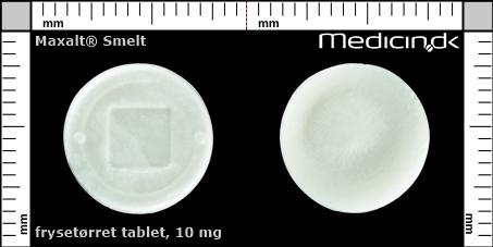frysetørrede tabletter 10 mg 