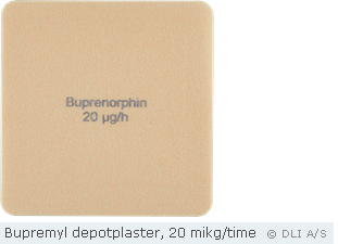 Bupremyl depotplaster, 20 mikg/time