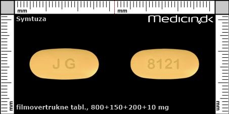 filmovertrukne tabletter 800+150+200+10 mg 