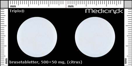 brusetabletter 500+50 mg (Citrus)