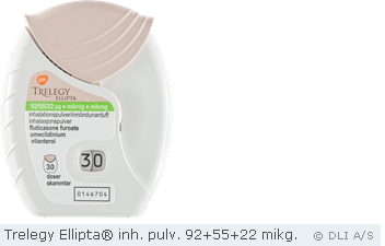 Trelegy Ellipta® inh. pulv. 92+55+22 mikg.